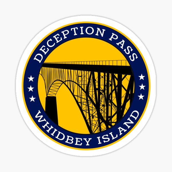 Aperçu de l'œuvre Deception Pass Bridge Sticker créée et vendue par Whidbey-Tees.