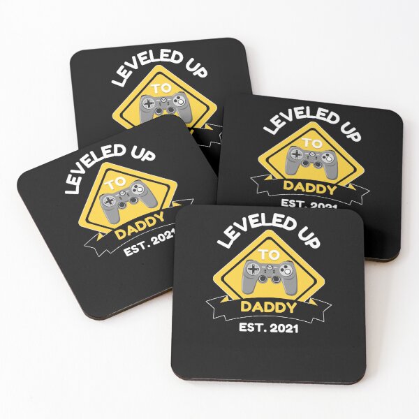 Item preview, Leveled Up to Daddy 2021 designed and sold by momsnpops.