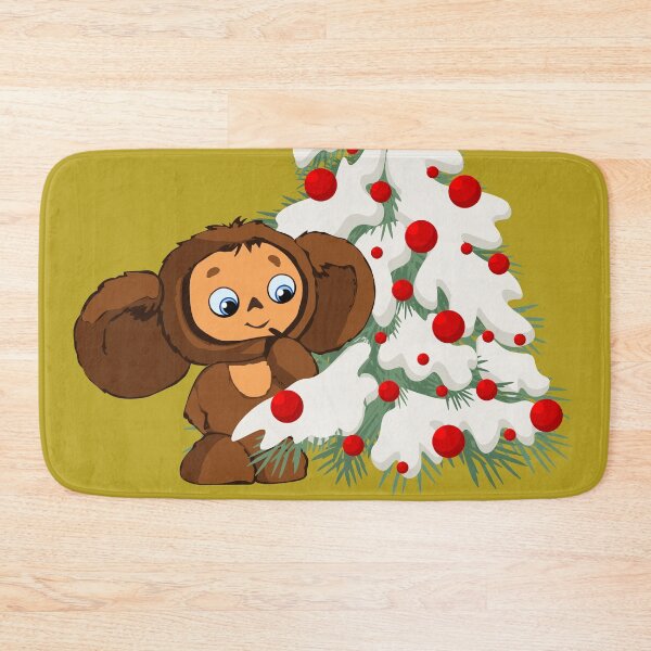 Item preview, Cheburashka & Christmas tree designed and sold by Elenia Design.