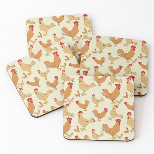 Item preview, Brown Chicken Design Pattern designed and sold by ironydesigns.