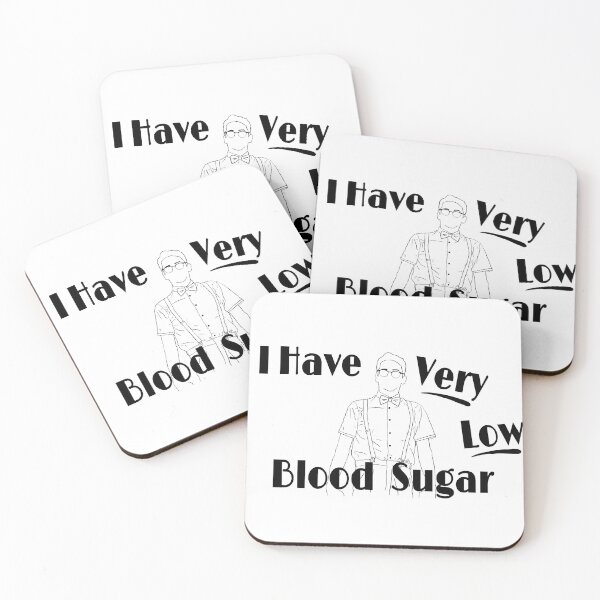 Item preview, TGWDLM- I Have Very Low Blood Sugar- Black and White, White Inlay designed and sold by NerdyThings.