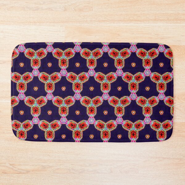 Item preview, MOUCHARABIEH 13 pattern oriental triangles petale psychedelic electric royal blue red pink fushia designed and sold by dragonemma.