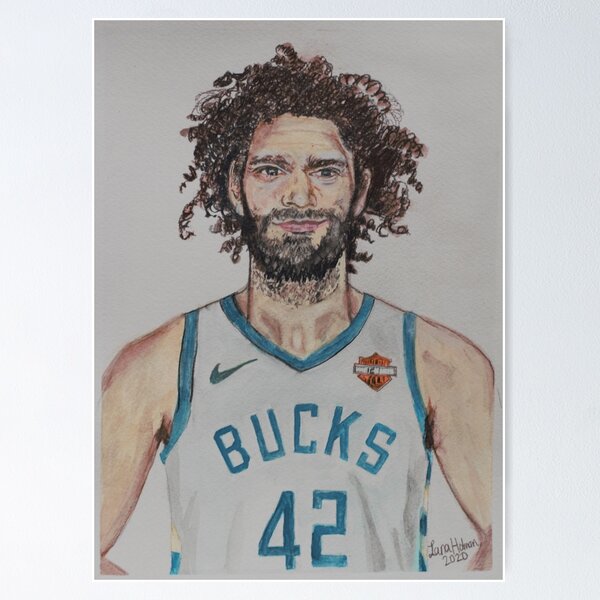 Robin Lopez Bucks Watercolor portrait painting Poster