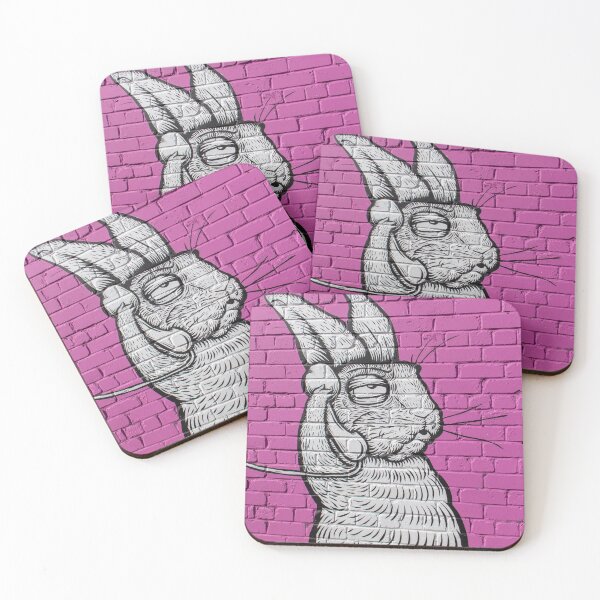 Item preview, Graphitti Rabbit on the Phone designed and sold by Nerdy-Tees.