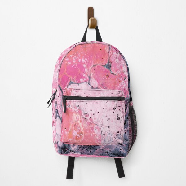 Item preview, Abstract Art With Acrylic Paint Pour | Pink Black designed and sold by ironydesigns.