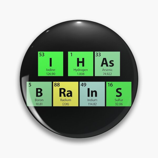 Item preview, I Has Brains Periodic Table designed and sold by Gold Wings Tees.