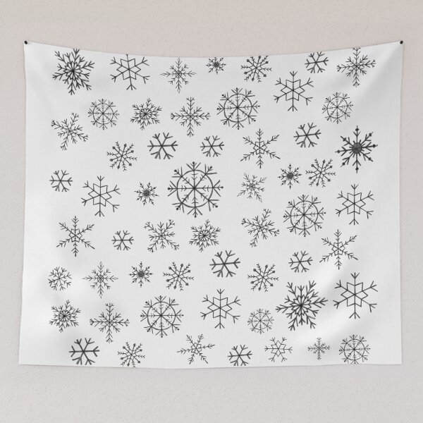 Item preview, Hand-Drawn Snowflakes designed and sold by stacree.