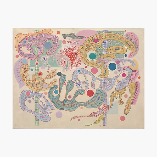 Aperçu de l'œuvre Wassily Kandinsky, Formes capricieuses créée et vendue par emidye20.