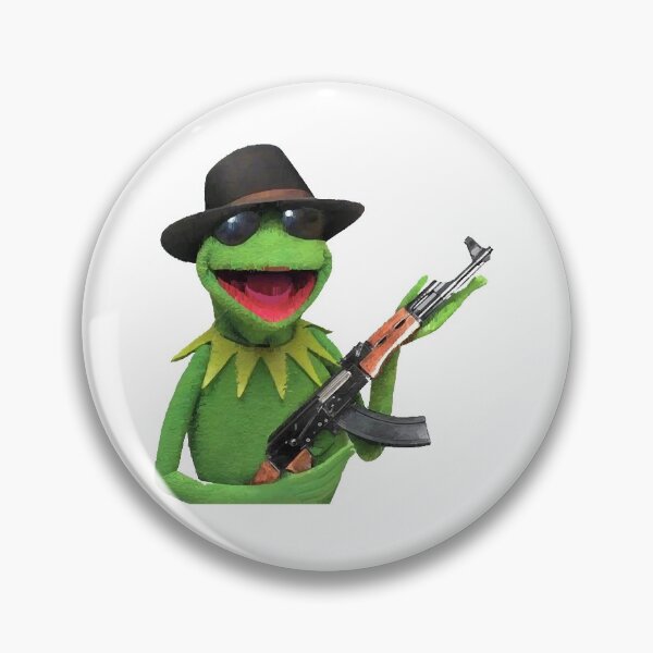 Wizard Kermit With Gun Pins and Buttons Redbubble