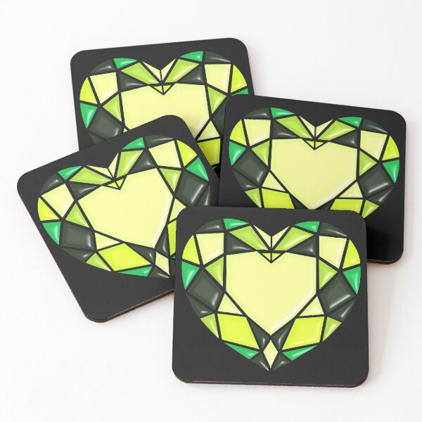 Item preview, Gem of a Heart Design Lime Green and Black designed and sold by Paula Helit.