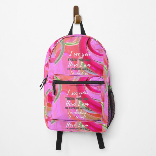 Item preview, I See You, There You Are, Here I Am, I'm Checking You Out - Colorful Pink Background - Boo-da-chay designed and sold by Boo-da-chay.