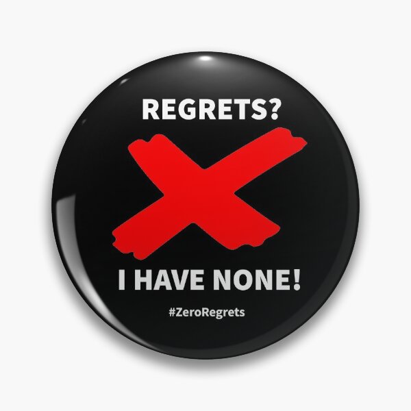 Item preview, Zero regrets i have none! black design designed and sold by lonelyweebshop.