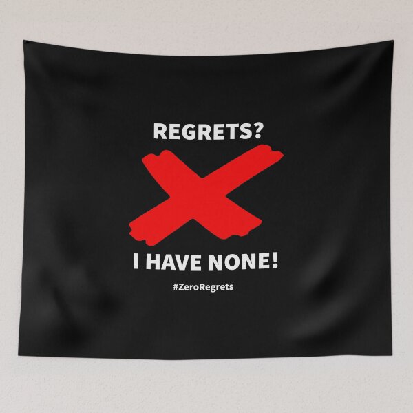 Item preview, Zero regrets i have none! black design designed and sold by lonelyweebshop.