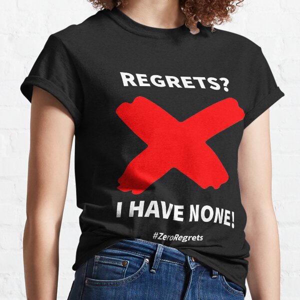 Item preview, Zero regrets i have none! black design designed and sold by lonelyweebshop.
