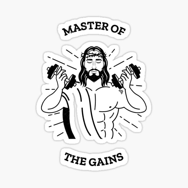 Jesus CrossFit Sticker for Sale by overwithdrawn