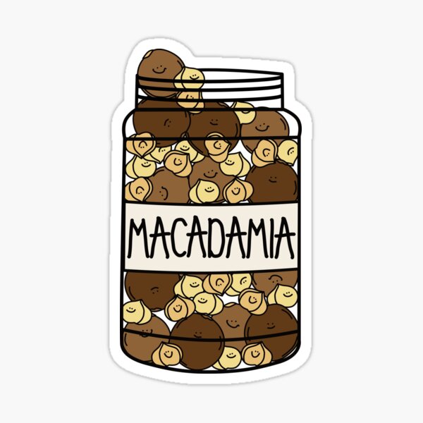 "Cute Macadamia" Sticker for Sale by TheBrightInk Redbubble