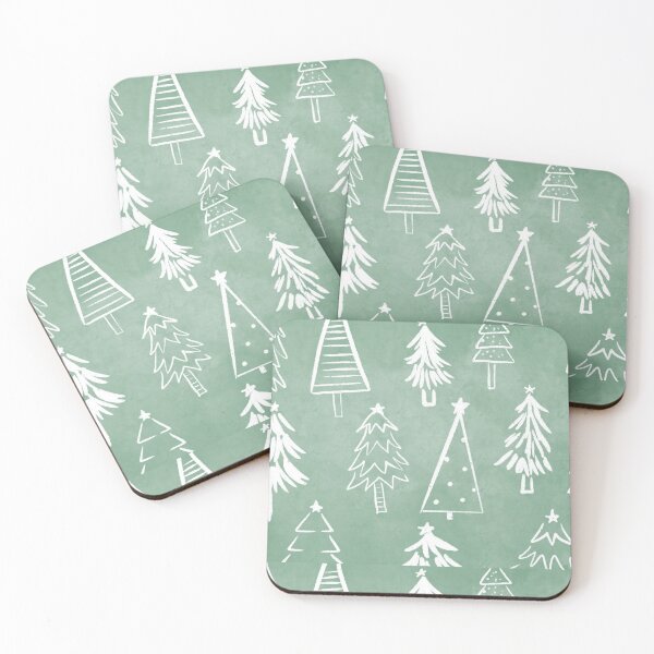 Item preview, Green Christmas tree doodle designed and sold by sandpiperdesigns.