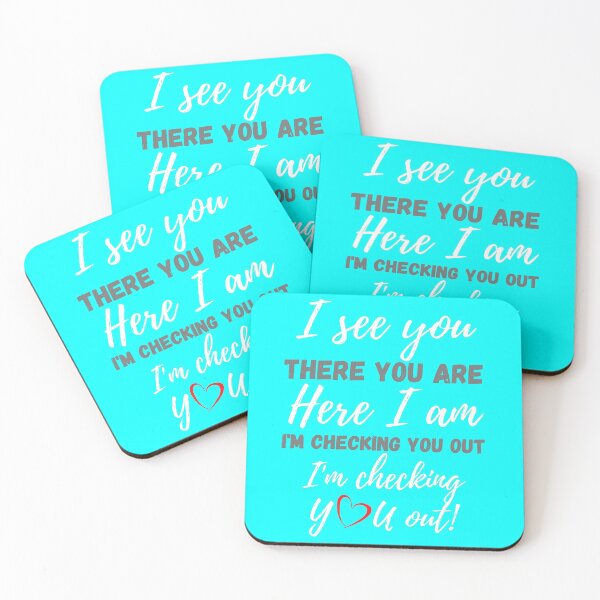 Item preview, I See You, There You Are, Here I Am, I'm Checking You Out - Aqua Background - Boo-da-chay designed and sold by Boo-da-chay.