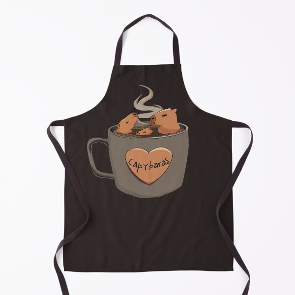 Item preview, Funny Capybaras Bathing In Coffee Cartoon designed and sold by MrEddie10.