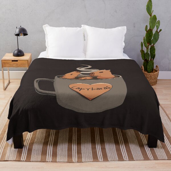 Item preview, Funny Capybaras Bathing In Coffee Cartoon designed and sold by MrEddie10.
