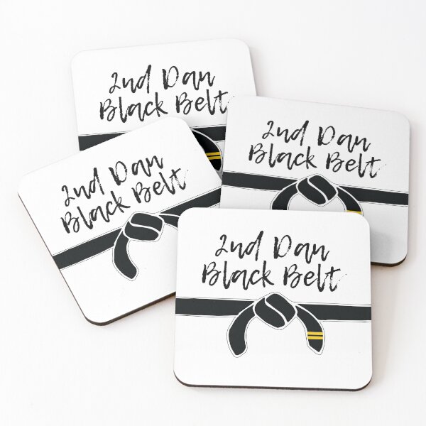 Item preview, Tae Kwon Do Black Belt Martial Arts with 2 Gold Stripes designed and sold by Polishthestone.