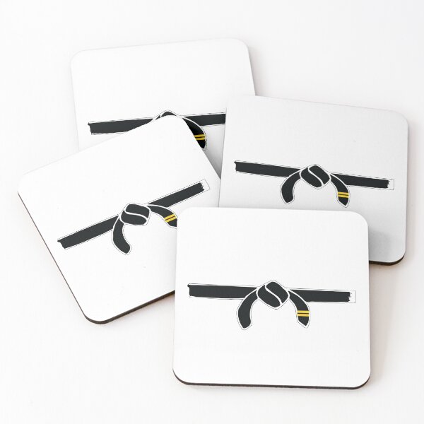 Item preview, Tae Kwon Do Black Belt Martial Arts with 2 Gold Stripes designed and sold by Polishthestone.