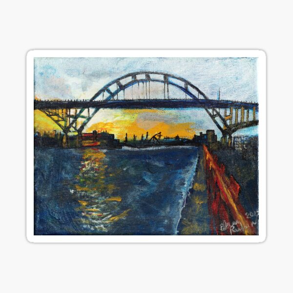 Bay View Milwaukee Hoan Bridge, Artist Lana Holman Sticker