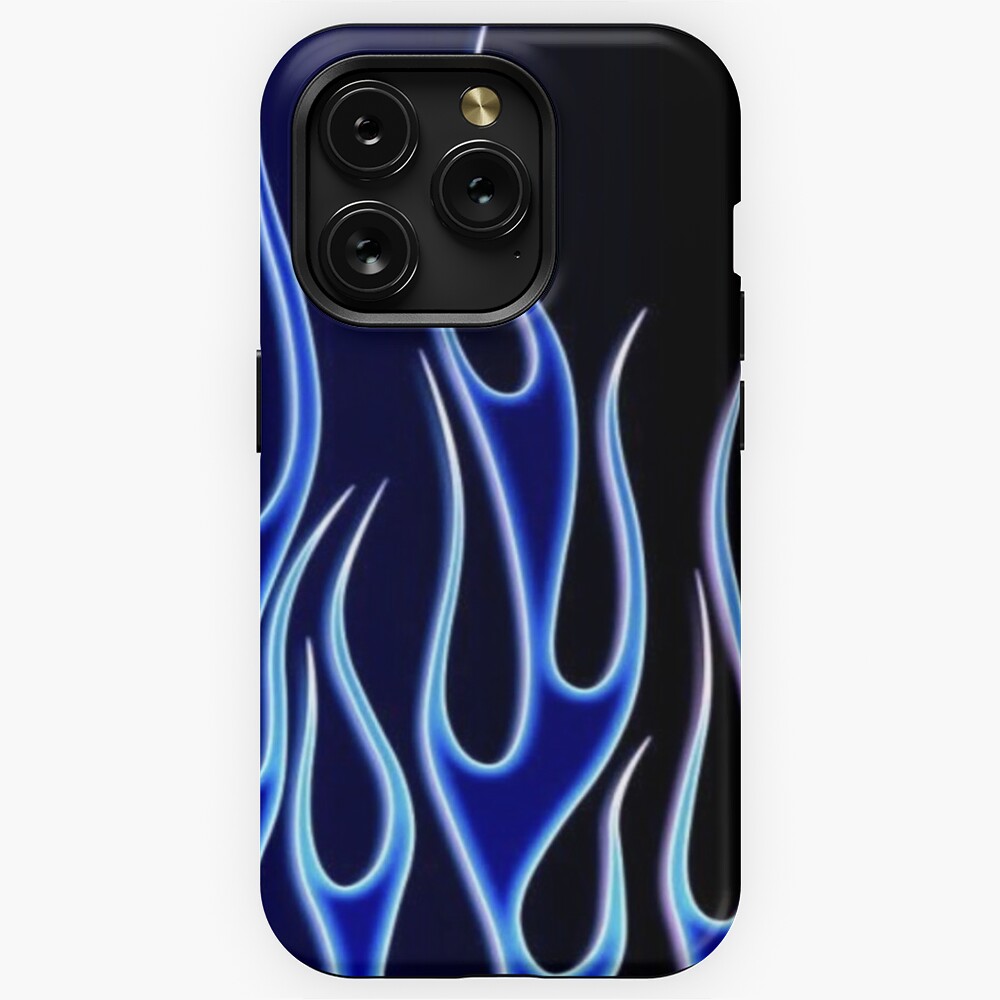 Funda con estampado de llamas azules compatible con iPhone 13 de 6.1  pulgadas, funda con patrón de llama de fuego con iPhone 13, funda para  teléfono