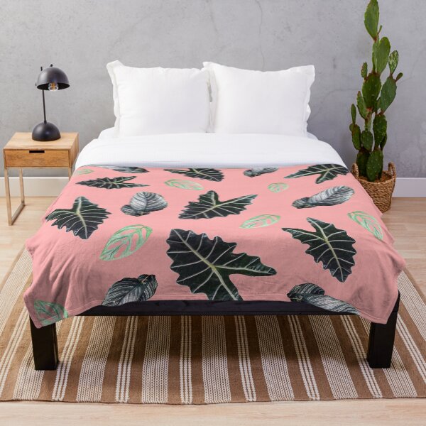 Item preview, Tropical leaves pattern on pink designed and sold by LittleAngy.
