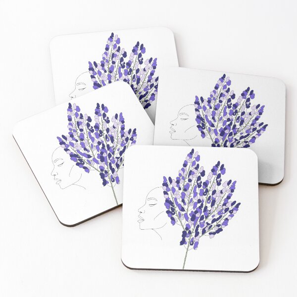 Item preview, Aconitum Flower Line Art Design designed and sold by wallflowerbee.