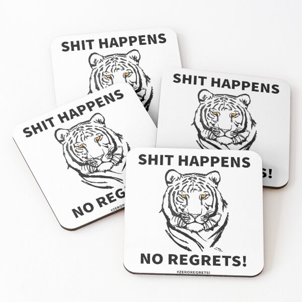 Item preview, Zero regrets shit happens no regrets designed and sold by lonelyweebshop.