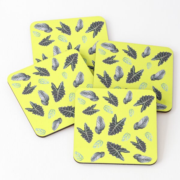 Item preview, Tropical leaves pattern on yellow designed and sold by LittleAngy.