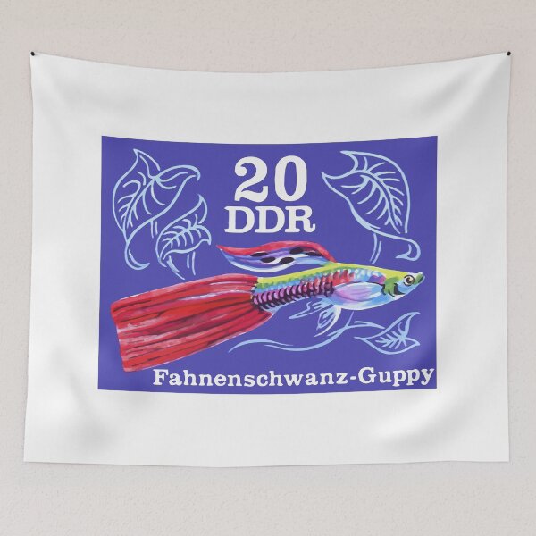 Item preview, 1976 East GERMANY Flag Tail Guppy Postage Stamp designed and sold by retrographics.