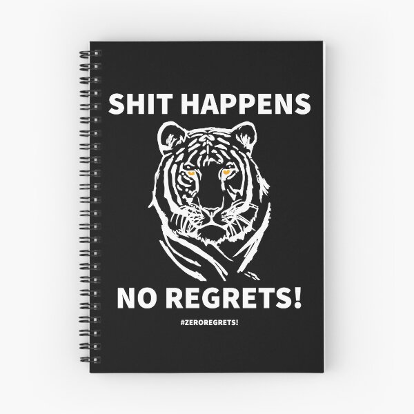 Item preview, Zero regrets shit happens no regrets white design designed and sold by lonelyweebshop.