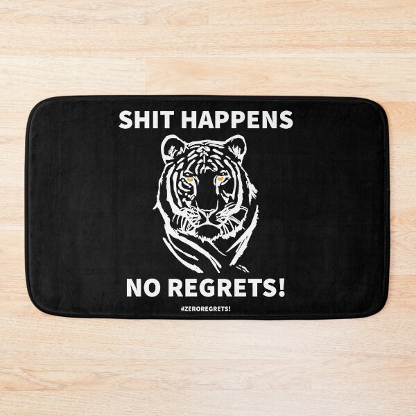 Item preview, Zero regrets shit happens no regrets white design designed and sold by lonelyweebshop.