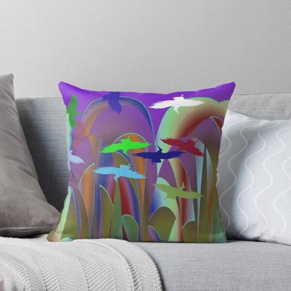 Item preview, Birds flying over the palm trees designed and sold by Roswitha Lorz.