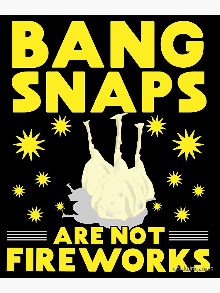 "Bang Snaps are not Fireworks" Poster by goldwingstees Redbubble