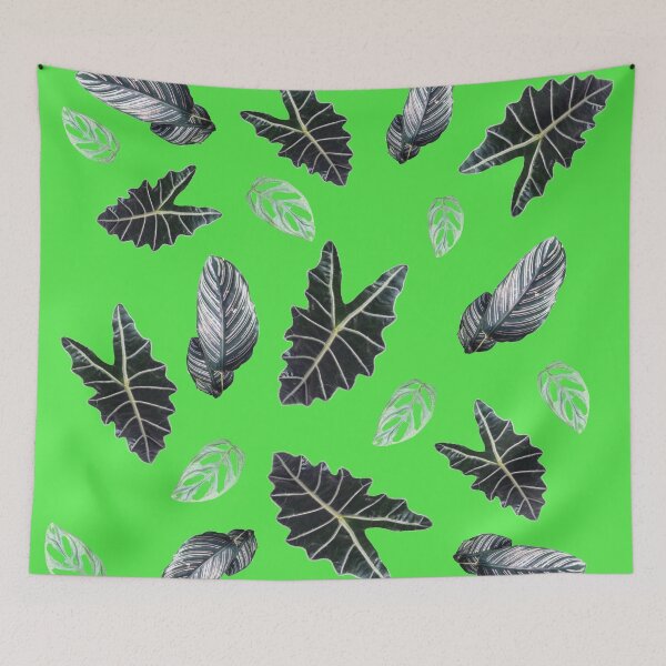 Item preview, Tropical leaves pattern on green designed and sold by LittleAngy.