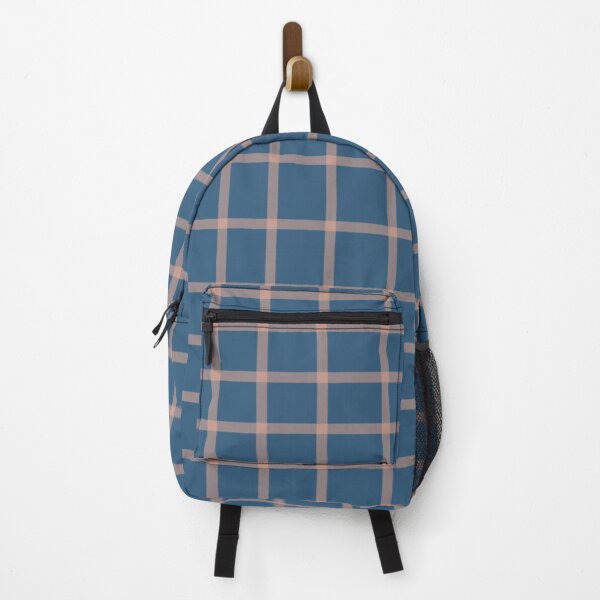 Item preview, Navy Blue Beige Tartan Checks Pattern designed and sold by Susie Gallery.