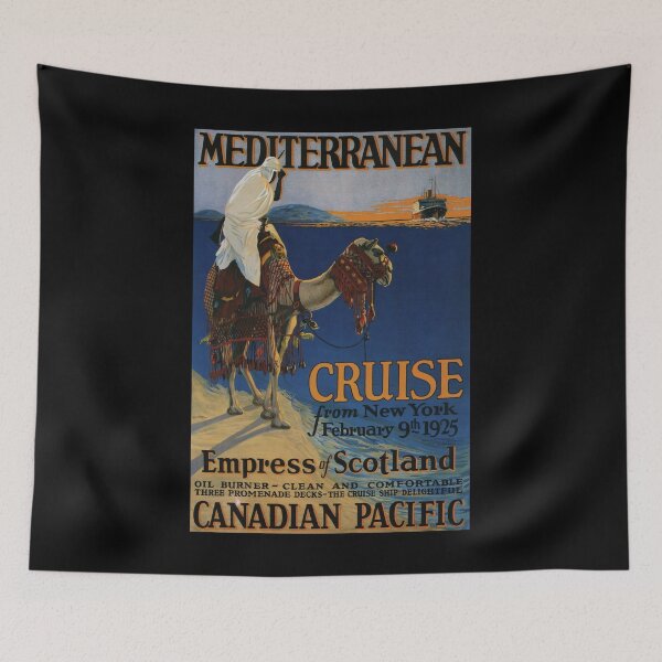 Item preview, retro classic Mediterranean Crusie poster designed and sold by CorasPosters.