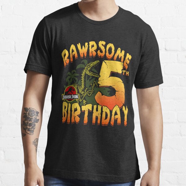 Jurassic Park 2nd Birthday Neon Stamp Logo Essential T-Shirt for Sale by  FifthSun