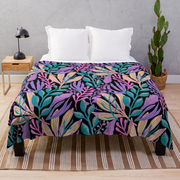 Item preview, nature plant pattern design (black background) designed and sold by riceayoj.