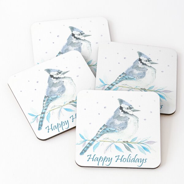 Artikelvorschau, Blue Jay Weihnachtskarte entworfen und verkauft von artsaeologist.