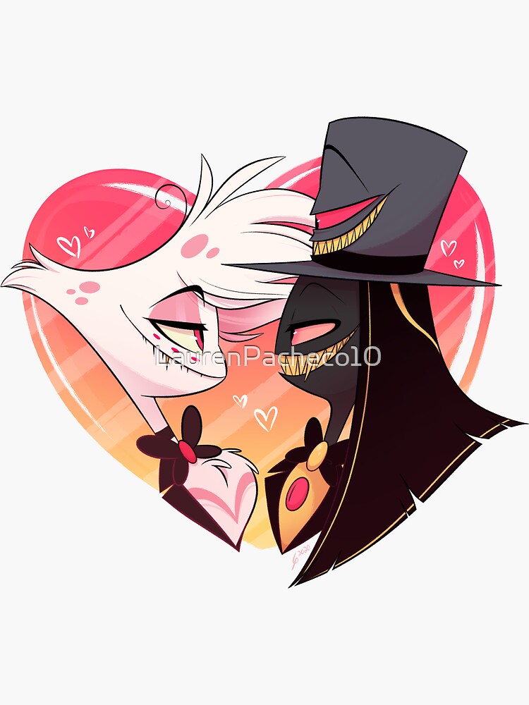 "Angel Dust x Sir Pentious Sirdust Ship Meme" Sticker for Sale by ...