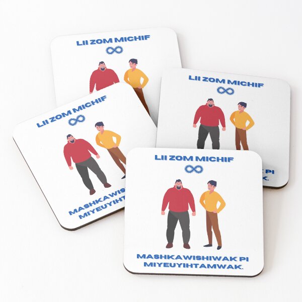 Item preview, Lii Zom Michif Mashkawishwak pi Miyeuyihtamwak.  Michif men: strong and happy designed and sold by MichifLangRevit.