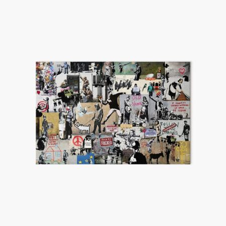 Banksy Collage Art Board Print