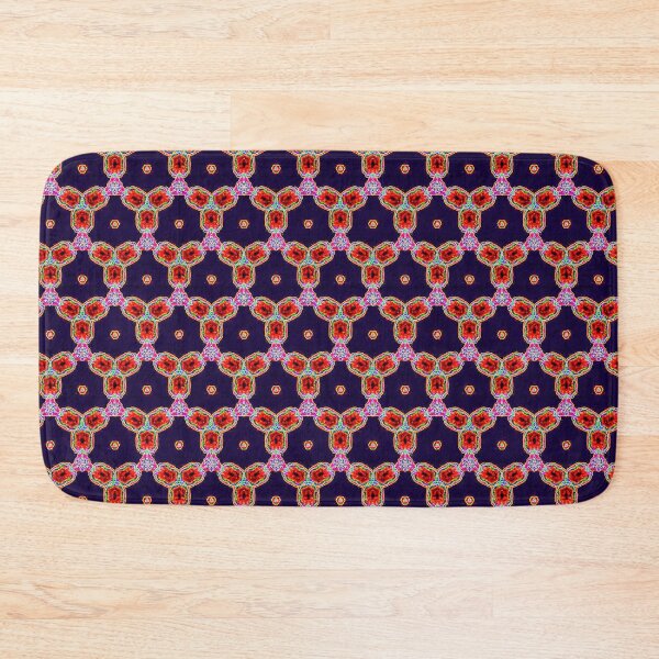 Item preview, MOUCHARABIEH 14 pattern oriental triangles petale psychedelic electric royal blue pink fuschia red designed and sold by dragonemma.
