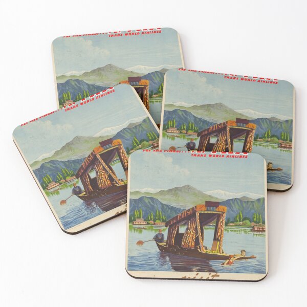 Item preview, retro classic Visit Kashmir poster designed and sold by CorasPosters.