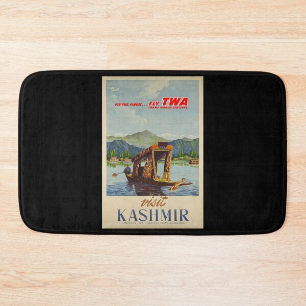 Item preview, retro classic Visit Kashmir poster designed and sold by CorasPosters.
