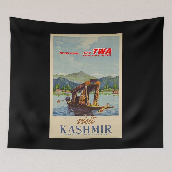 Item preview, retro classic Visit Kashmir poster designed and sold by CorasPosters.